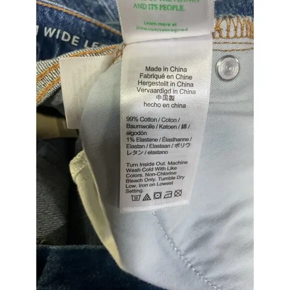 J. Crew Slim Wide-Leg Denim Jeans - Picture 5 of 5